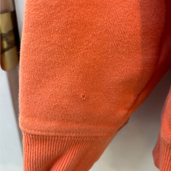 Stussy Orange Stock Logo Appliqué Hoodie Sweatshirt with Black logo, S - Picture 6 of 6